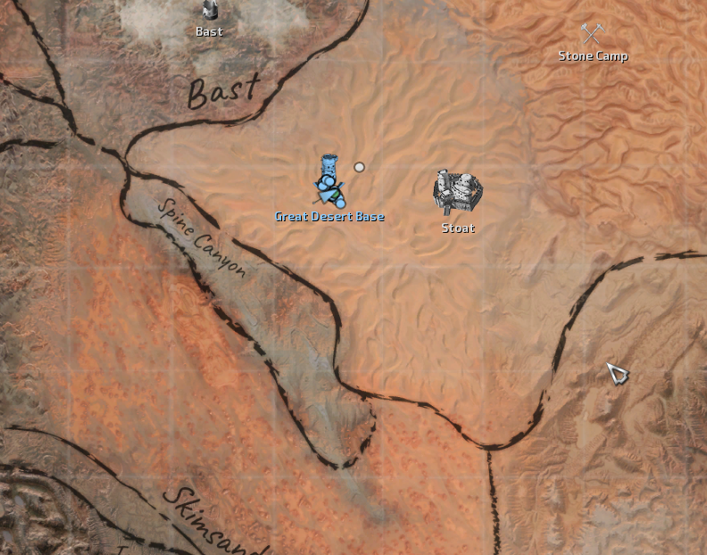 The Great Desert Base Location